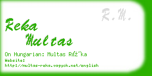 reka multas business card